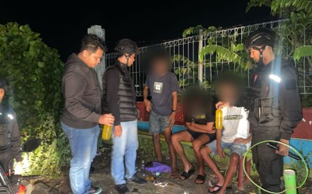 Polres Jepara bubarkan dan menciduk sekelompok pemuda yang lagi asik berpesta miras