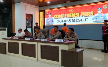 Konfrensi Pers ; Polres Mesuji  Ungkap Kasus Pemerasan Oleh Oknum Wartawan