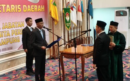 Dr. Marindo Kurniawan, ST, MM Resmi Menjabat Sekdaprov Lampung, Birokrasi Dituntut Lebih Gesit dan Melayani