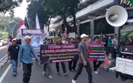 Ratusan Massa Asal Lampung Kembali Kepung Kejagung dan KPK, Desak Usut Tuntas SGC dan Skandal CSR BI