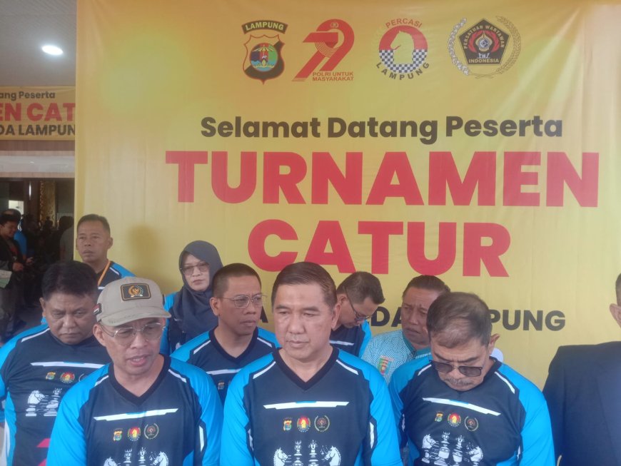 Dalam rangka Hut Bhayangkara ke 79, Polda Lampung Gelar Acara Turnamen Catur