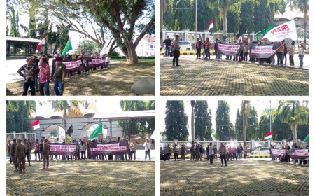 Tiga Aliansi Gelar Aksi di Kantor Gubernur Lampung, Tuntut Ukur Ulang HGU dan Usut Dugaan Korupsi CSR SGC.