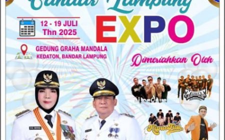Bandar Lampung Expo Digelar 12–19 Juli 2025  gratis untuk umum dan Lalu Lintas Dialihkan Selama Acara Berlangsung.