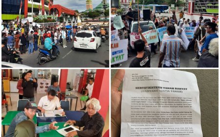 Aksi Damai Warga Kampung Way Lunik dan Sinar Kuala di Pemkot Bandar Lampung Berjalan Kondusif.