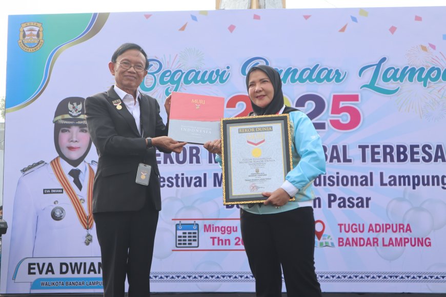 Dalam Rangka Hut Kota Bandar Lampung, Pemkot Bandar Lampung Pecahkan Rekor MURI