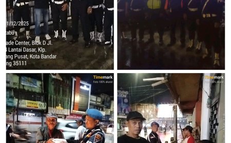GRIB DPC KOTA BANDAR LAMPUNG GELAR PATROLI KAMTIBMAS DAN BERBAGI 100 NASI KOTAK DI MALAM TAHUN BARU.