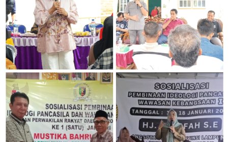 DPRD Provinsi Lampung dari Dapil III (kabupten Pringsewu, Pesawaran, kota Metro) Gelar Sosialisasi Pembinaan Ideologi Pancasila — DPRD Provinsi Lampung  kegiatan Sosialisasi Pembinaan Ideologi Pancasila pada Januari 2026.