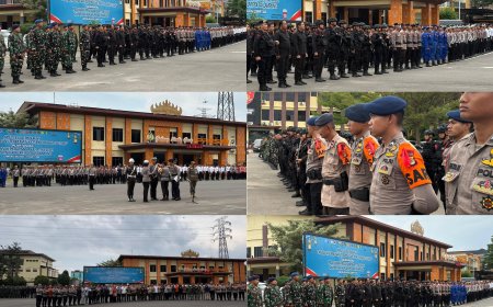 APEL GELAR PASUKAN OPS KETUPAT KRAKATAU 2026 DIGELAR, POLDA LAMPUNG SIAP AMANKAN IDUL FITRI.