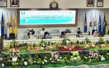 DPRD LAMPUNG GELAR RAPAT PARIPURNA ISTIMEWA HUT KE-62 PROVINSI LAMPUNG.