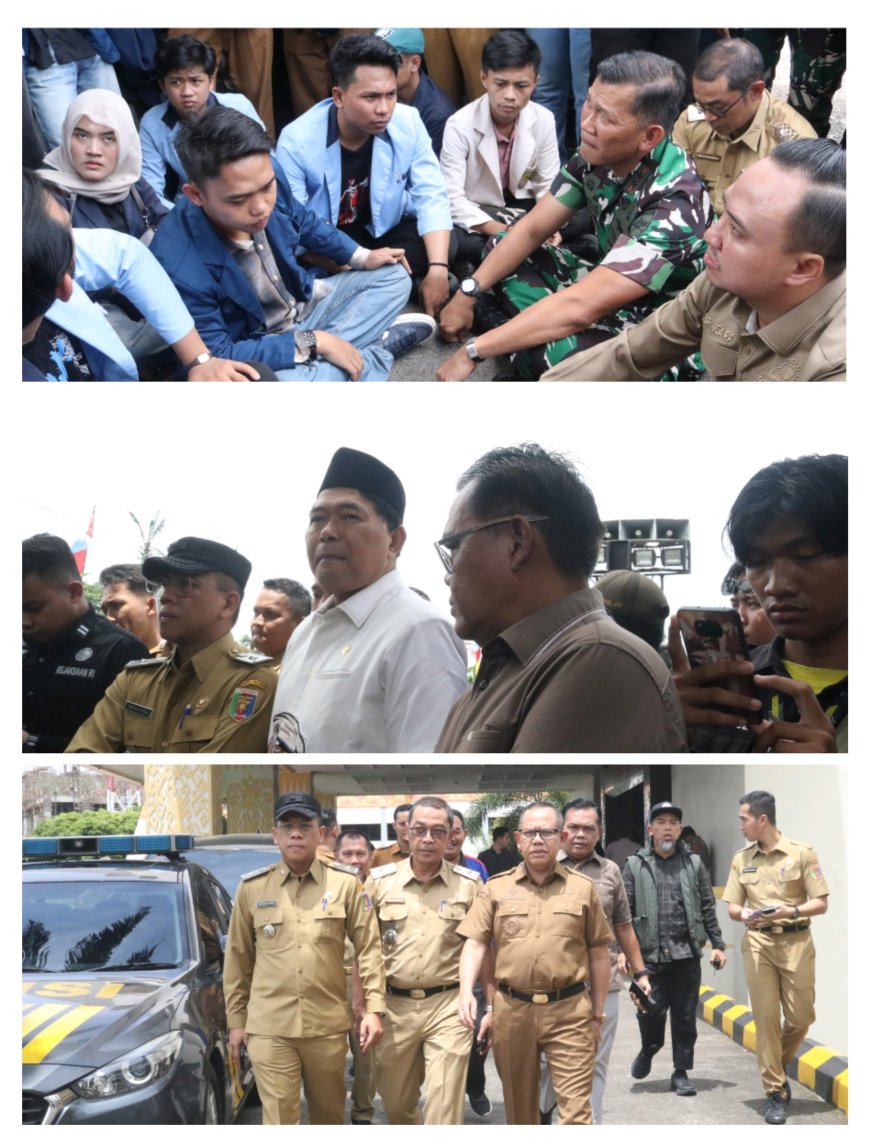 DPRD PROVINSI LAMPUNG TERIMA ASPIRASI MAHASISWA, TEGASKAN KOMITMEN KAWAL SECARA PROPORSIONAL.
