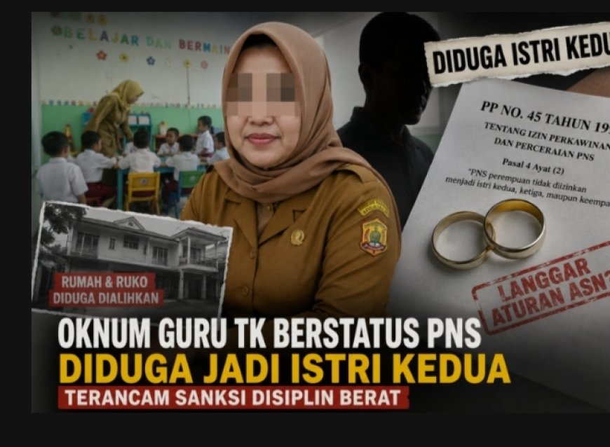 Diduga Menjadi Istri Kedua,Oknum Guru TK Berstatus PNS di Kota Serang Terancam Sanksi Disiplin Berat.