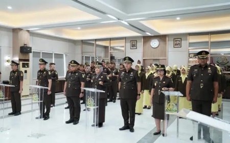 Taufan Zakaria Langsung Lantik Wakajati dan Lima Pejabat Eselon III Kejati Lampung