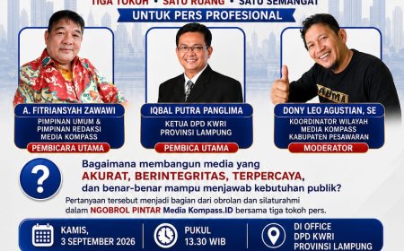 Menuju Pers Profesional dan Terpercaya, Media Kompass.ID Gelar “Ngobrol Pintar” Bersama KWRI Lampung