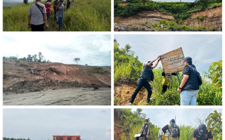 Masyarakat menuntut hak atas lahan kebun karet yg telah digusur oleh perusahaan PT Muara Alam Sejahtera  sejak 5 Februari 2025”.