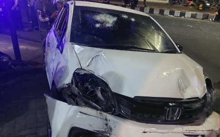 Kecelakaan Beruntun di Jalan Teuku Umar Bandar Lampung, Tiga Kendaraan Terlibat