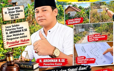 Lahan 4.500 Meter Persegi Milik Alzier Dianis Tabranie Dipersoalkan, Sembilan Bangunan Berdiri Tanpa Izin?