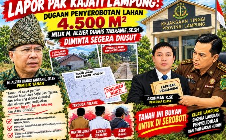 Laporkan Dugaan Penyerobotan Lahan 4.500 M², Kajati Lampung Diminta Usut