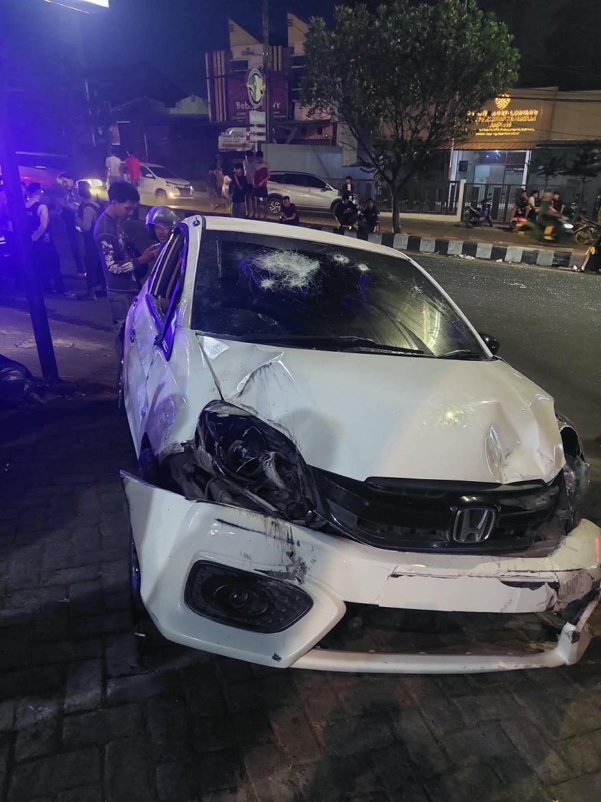 Kecelakaan Beruntun di Jalan Teuku Umar Bandar Lampung, Tiga Kendaraan Terlibat