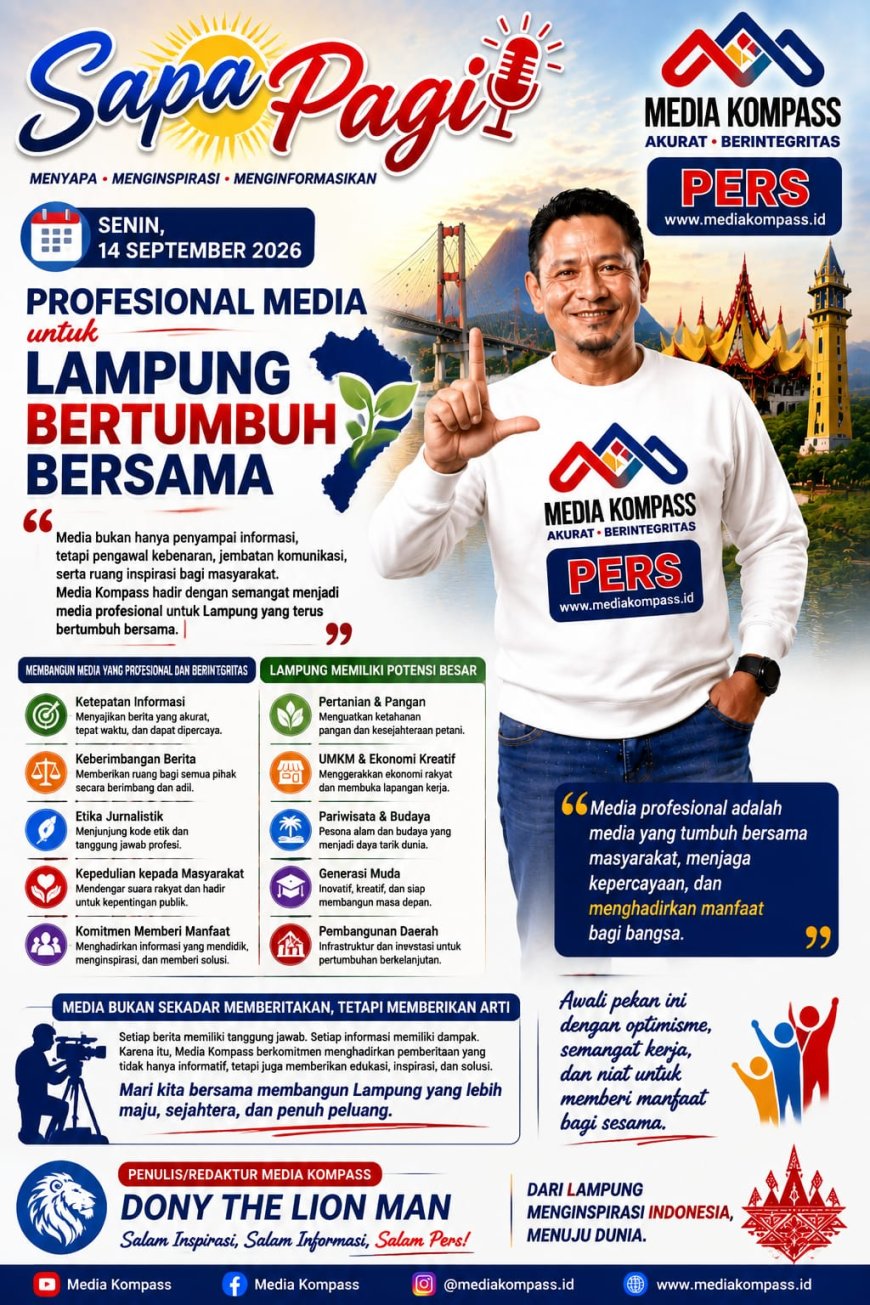Sahpa  Media Kompass.id      teguhkan Komitmen Jadi Media Profesional untuk Lampung