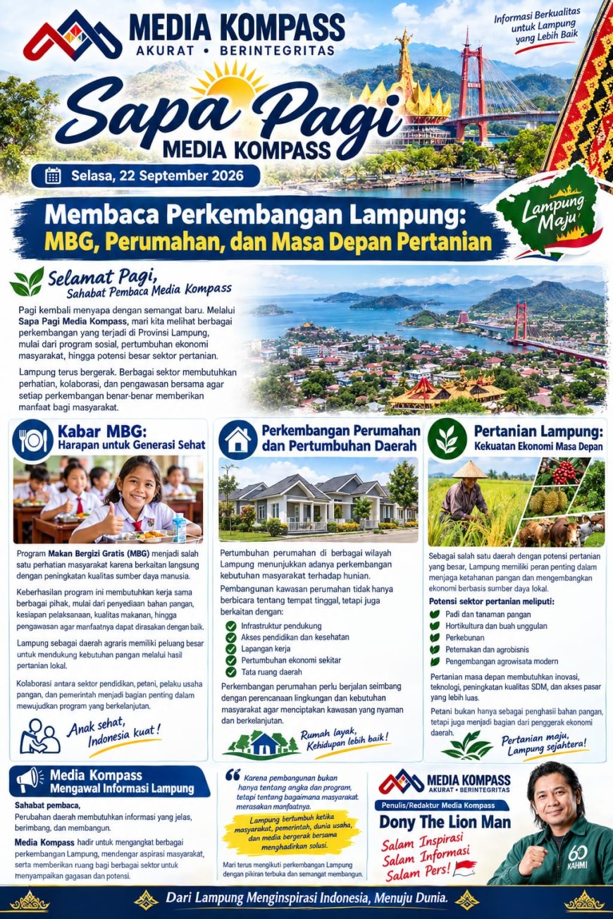 SAPAH PAGI DARI MEDIAKOMPASS.ID DWLAM MEBERIKAN  SAJIAN INFORMASI