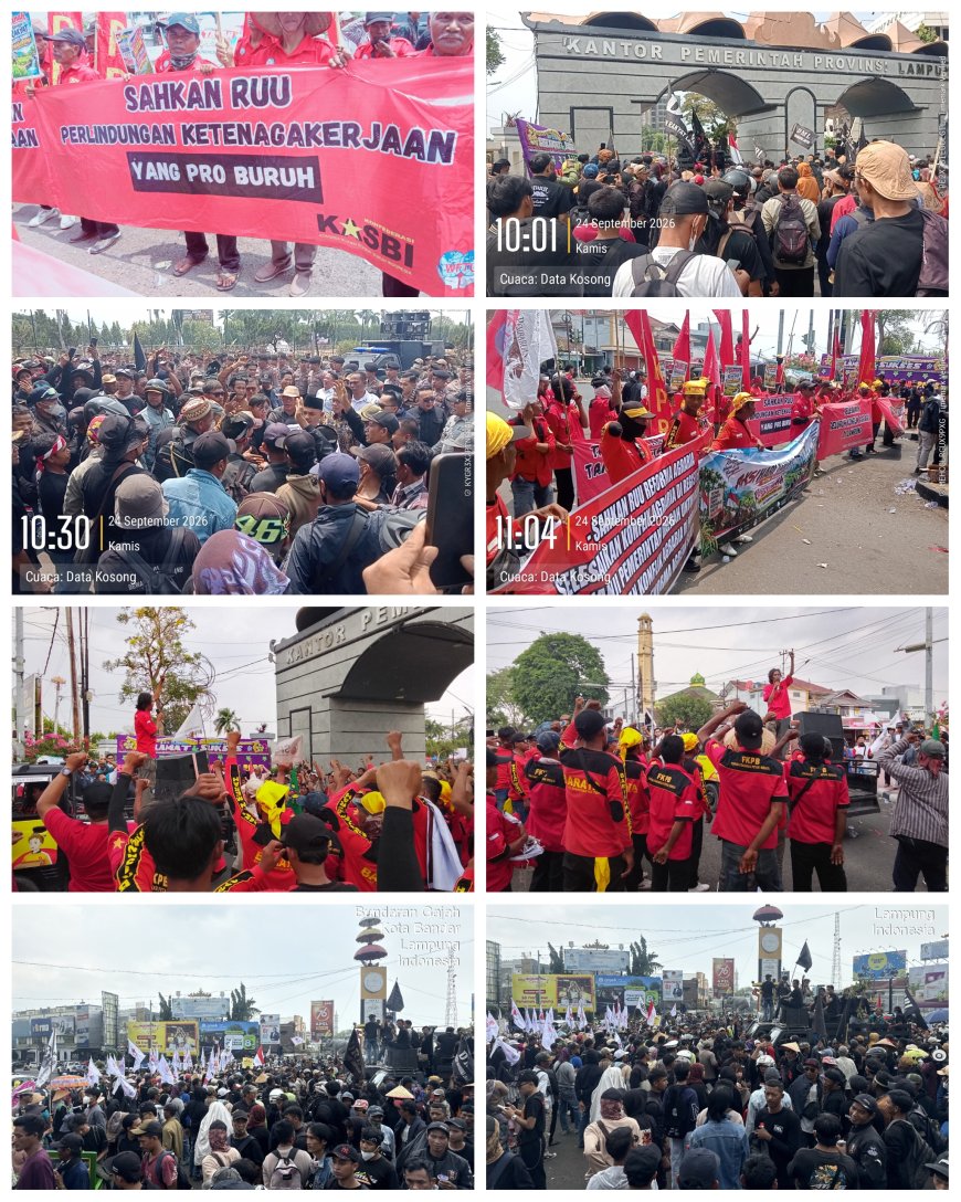 Peringati Hari Tani Nasional, Ratusan Massa di Lampung Desak Penyelesaian Konflik Agraria.